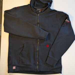 Ariat FR DuraStretch Full Zip Hoodie Black 10023974 Men’s Medium Gorpcore Work